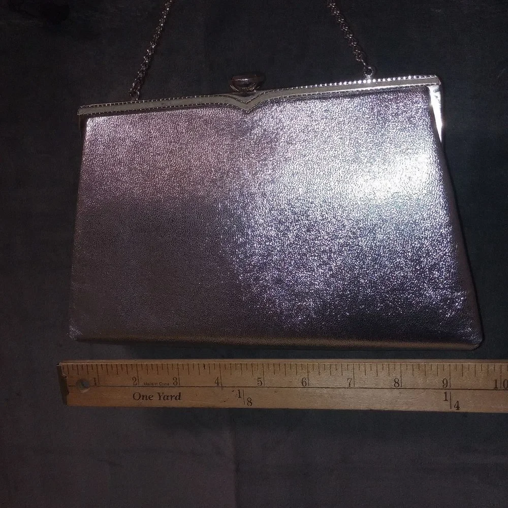 Vintage 60s Coblentz Original Silver Purse with Chain EUC